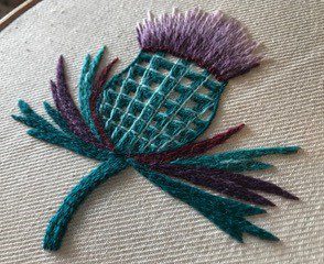 The Great Tapestry of Scotland thistle workshop